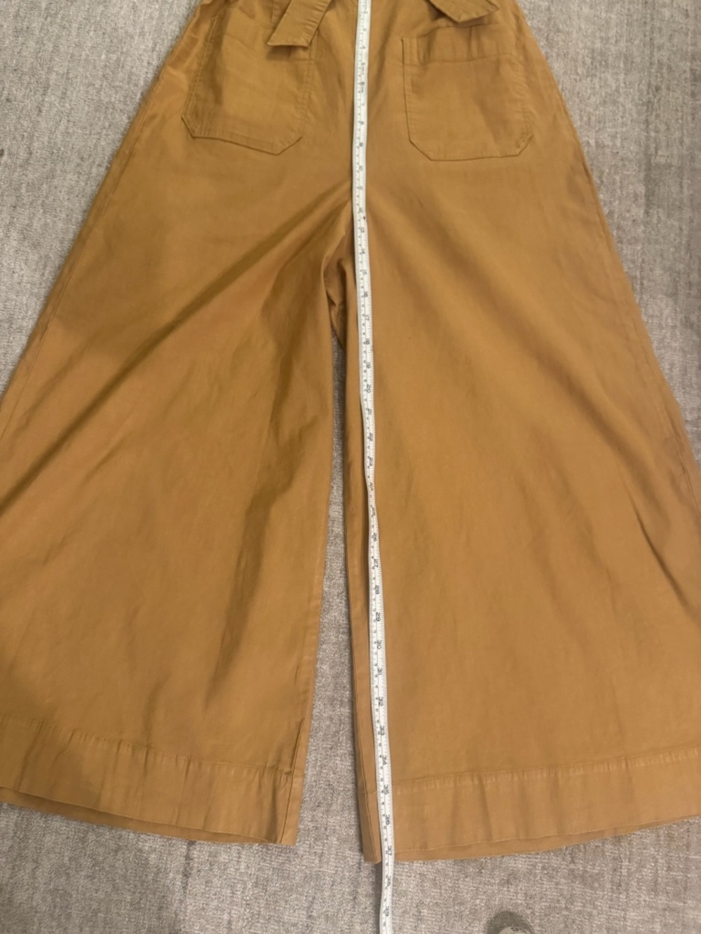 Maeve Anthropologie Faux-Wrap Culotte Jumpsuit Brown Size 10 - Picture 10 of 12